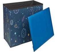 (Galaxy) Kids Toy Storage Chest & Ottoman Bench 60cm, Collapsible