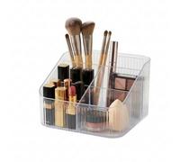 Urbn-Living Clear Plastic Makeup Organiser Cosmetic Storage Holder With 6 Compartments