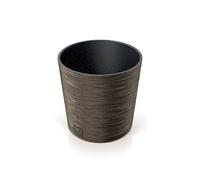Urbn-Living Coffee - 300mm Furu Eco Slim Low Wood Flower Pot