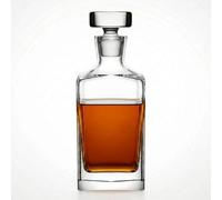 Urbn-Living Crystallin Glass Whiskey Decanter Square Liquor Bottle With Glass Stopper - 800Ml