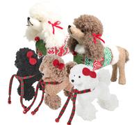 URBNLIVING Cute Poodle Puppy Plush Toy - Soft Christmas Décor Stuffed Dog for Kids for Boys and Girls - Assorted Designs (22 CM)