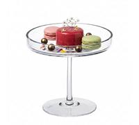 Urbn-Living Elegant Crystallin Petite Footed Glass Refined Plate Cake Stand Dessert Platter