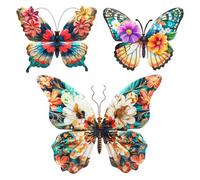Urbn-Living Floral Large Metal Butterfly Wall Art Decor Multicolour 3D Indoor Outdoor Garden Sculpture