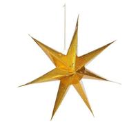 Urbn-Living Gold - Large Led Festive Paper Star Lantern Hanging Christmas Lights