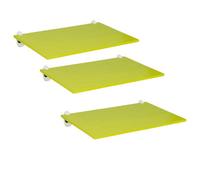 Urbn-Living Green - 3-Pcs Modern Slimline Floating Shelves With Screws & Shelf Clip