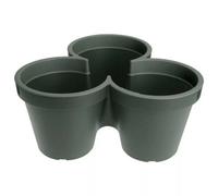 Urbn-Living Green - 3 Section Stackable Plastic Flower Pots Holder
