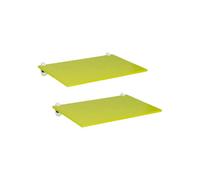 Urbn-Living Green, Set Of 2 - Modern Slimline Floating Shelves With Screws & Shelf Clip