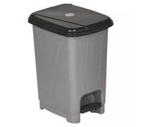 Urbn-Living Grey - 40L Slim Pedal Waste Bin Insert Step On Lid