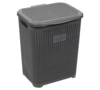 Urbn-Living Grey - 45L Violetta Laundry Basket Hamper W/ Handles & Lid