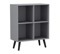 Urbn-Living Grey, Black - 4-Cube Shelving Unit With Legs
