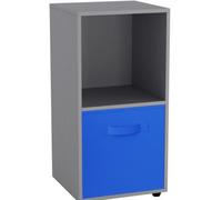 Urbn-Living Grey, Dark Blue - 2-Cube Shelving Unit With Inserts