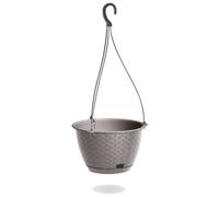 Urbn-Living Grey, Set Of 1 - Ratolla Round Hanging Plastic Planter - 16X24.3X24.3 Cm