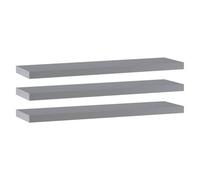 Urbn-Living Grey, Set Of 3 - Floating Wooden Wall Shelves - 90X23.5Cm