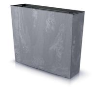 Urbn-Living Grey - Urbi 60Cm Case Tall Concrete Effect Plastic Flower Pot