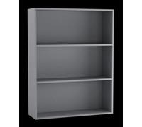 Urbn-Living Grey - Wide 3-Tier Shelf Wooden Bookcase