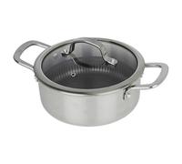 Urbn-Living Hextec 20Cm Diameter Non Stick Stainless Steel Induction Casserole Pot Kitchen Cookware