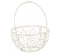 Urbn-Living Ivory - Metal Mesh Round Basket Medium