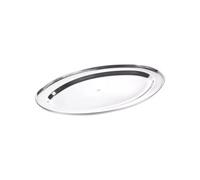 Urbn-Living Large Oval Silver Effect Serving Platter - 2X45X29Cm