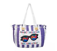 Urbn-Living Large Vintage Striped Canvas Tote