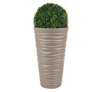 Urbn-Living Light Brown, Set Of 1 - Slim Plastic Round Flower Pot With Inserts - 52X29.6X29.6Cm