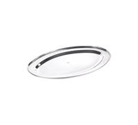Urbn-Living Medium Oval Silver Effect Serving Platter - 2X40X26Cm