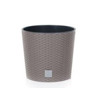 Urbn-Living Mocca, Set Of 1 - 25Cm Rato Round Low Rattan Planters -1-2 Pack