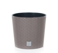 Urbn-Living Mocca, Set Of 1 - 30Cm Rato Round Low Rattan Planters -1-2 Pack