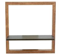 Urbn-Living Modern Wooden Floating Wall Shelf Geometric Display Unit Wall Mounted Storage Shelf - Square