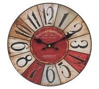 Urbn-Living Multicolour - 30Cm Round Wooden Analogue Wall Clock