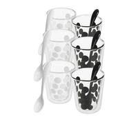 Urbn-Living Multicolour, Set Of 12 - Zak Double Wall Espresso Cup Set With Spoon - 200Ml