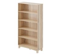 Urbn-Living Oak - 5-Tier Wooden Bookcase, 150X80Cm Storage Shelf With Legs