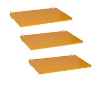 Urbn-Living Orange - 3-Pcs Modern Slimline Floating Shelves With Screws & Shelf Clip
