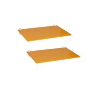 Urbn-Living Orange, Set Of 2 - Modern Slimline Floating Shelves With Screws & Shelf Clip