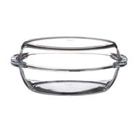 Urbn-Living Pasabahce 2.5 Litre Large Oval Casserole Dish Glass Bakeware Ovenware With Lid