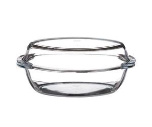 Urbn-Living Pasabahce 2.5 Litre Large Oval Casserole Dish Glass Bakeware Ovenware With Lid