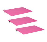 Urbn-Living Pink - 3-Pcs Modern Slimline Floating Shelves With Screws & Shelf Clip