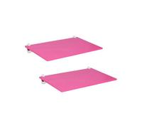Urbn-Living Pink, Set Of 2 - Modern Slimline Floating Shelves With Screws & Shelf Clip