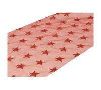 Urbn-Living Red - 200 X 36Cm Fabric Table Runner Roll With Glitter