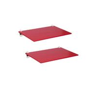 Urbn-Living Red, Set Of 2 - Modern Slimline Floating Shelves With Screws & Shelf Clip