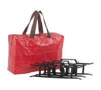 Urbn-Living Red Zip Bag For Xmas Lights With 3 Holders