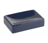 URBNLIVING 4pcs Dark Blue Ceramic Bathroom Accessory Dispenser Toilet Brush Dish Set (Soap Dish)