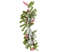 Urbn-Living Set Of 1 - Snowy Pine Cone Berry Christmas Branch 76Cm