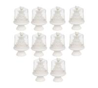 Urbn-Living Set Of 10 - 3 Tier Wedding Cake Candle