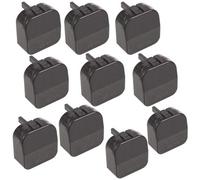 Large Black EU-UK 13 AMP Plug Adaptor (10 Plugs)