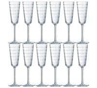 Urbn-Living Set Of 12 - 170Ml Eclat Cristal D'arques Iroko Crystal Champagne Flute