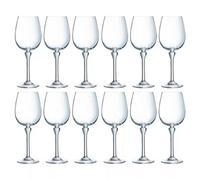 Urbn-Living Set Of 12 - 350Ml Eclat Cristal Amarante Stemmed Wine Glasses