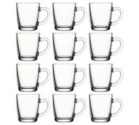Urbn-Living Set Of 12 - Pasabahce Coffee Glass Mugs Sleeve 340Ml