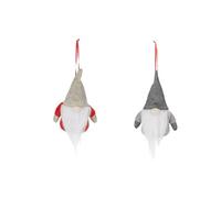 Urbn-Living Set Of 2 - Christmas Tree Hanging Gnome - 12X10X6Cm