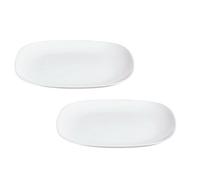 Urbn-Living Set Of 2 Luminarc White Serving Plate