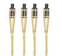 Urbn-Living Set Of 4 - 2Ft Bamboo Torch Lantern - Outdoor Lighting Burner